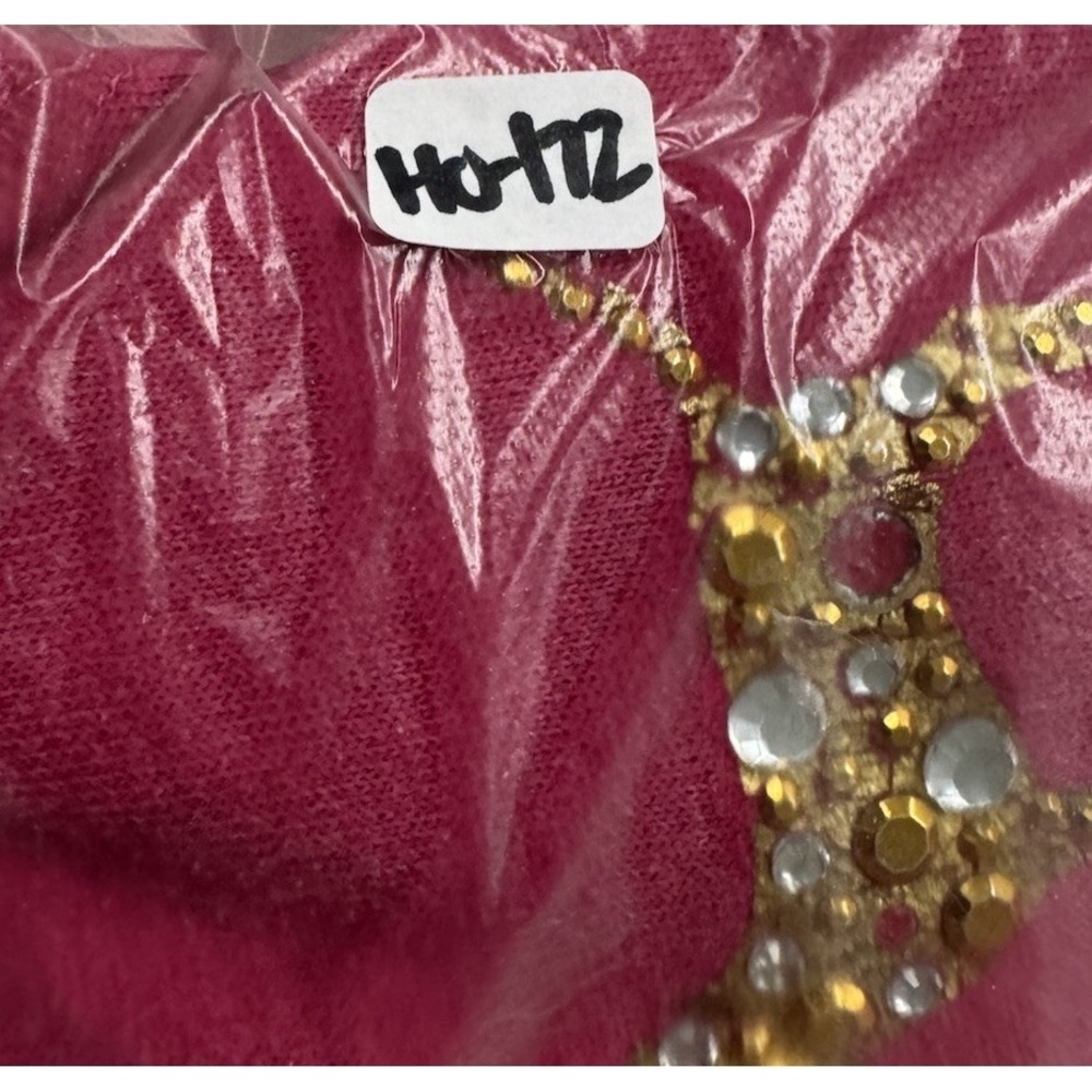 VTG‎ Victoria's Secret PINK Hoodie Womens Medium Rhinestone Bling Peace Sign Y2K - Picture 14 of 14